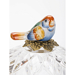 Конфетница с бронзовой ручкой и фарфоровой птичкой на крышке Eden Garden варинант исполнения - 3 | Loft Concept в Нижнем Новгороде