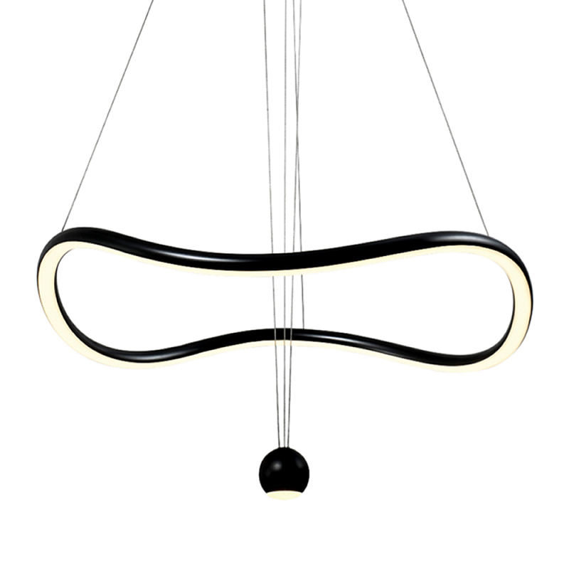 Подвесной светильник волнообразной формы LED 35W 3000K Infinity Черный Белый в Нижнем Новгороде | Loft Concept 