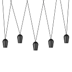 Подвесной светильник черными плафонами на длинных пересекающихся тросах Construction варинант исполнения - 1 | Loft Concept в Нижнем Новгороде