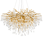 Люстра подвесная с прозрачными стеклянными подвесками в форме капель Диаметр 100 см Droplet Chandelier варинант исполнения - 7 | Loft Concept в Нижнем Новгороде