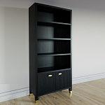 Книжный Стеллаж Elsa Dreams Black с задней стенкой варинант исполнения - 1 | Loft Concept в Нижнем Новгороде