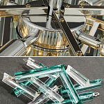 Дизайнерская люстра AQUA Blue Lagoon бирюзовое стекло несколько ярусов варинант исполнения - 3 | Loft Concept в Нижнем Новгороде