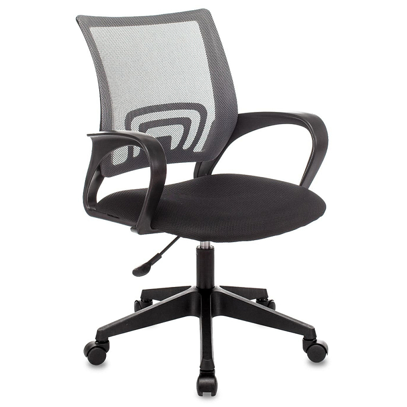 Офисное кресло с основанием из черного пластика Desk chairs Grey Черный Серый в Нижнем Новгороде | Loft Concept 