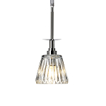 Подвесной светильник хромированного цвета с граненым прозрачным стеклянным плафоном Elstead Lighting варинант исполнения - 1 | Loft Concept в Нижнем Новгороде