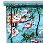 Комод с росписью Розовый фламинго L.XV CHEST OF DRAWERS Flowers with Flamingo варинант исполнения - 3 | Loft Concept в Нижнем Новгороде