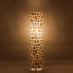 Торшер из перламутра на металлическом каркасе Indonesian Cylinder варинант исполнения - 5 | Loft Concept в Нижнем Новгороде
