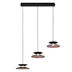Люстра подвесная с тремя матовыми черными плафонами Obsidian Touch варинант исполнения - 1 | Loft Concept в Нижнем Новгороде