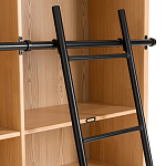 Книжный шкаф из массива сосны с металлической лестницей Burton Wood Cabinet варинант исполнения - 5 | Loft Concept в Нижнем Новгороде