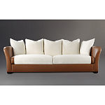 Элитарный современный диван Birmingham с кожаной спинкой варинант исполнения - 1 | Loft Concept в Нижнем Новгороде