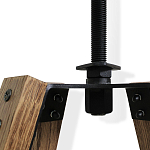 Барный стул со спинкой и металлической подставкой на 4-х деревянных ножках Коричневый Велюр Vendramin Chair варинант исполнения - 4 | Loft Concept в Нижнем Новгороде