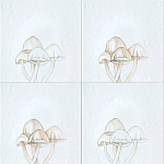 Плитка с узором Поганки варинант исполнения - 1 | Loft Concept в Нижнем Новгороде