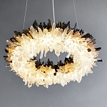 Люстра кргулая светодиодная из дымчатых и прозрачных необработанных кристаллов Raw Crystal варинант исполнения - 2 | Loft Concept в Нижнем Новгороде