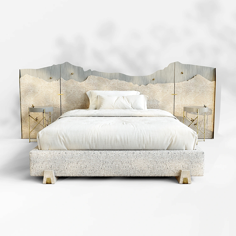 Кровать Okinawa Бежевый Лазурь в Нижнем Новгороде | Loft Concept 