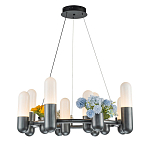 Люстра круглая серая с 8-ю светодиодными лампами Generosity варинант исполнения - 1 | Loft Concept в Нижнем Новгороде