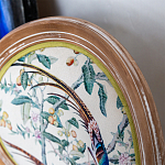 Стул из массива бука бежевый с изображением птиц и цветов Beige Green Chinoiserie Birds Garden Chair варинант исполнения - 3 | Loft Concept в Нижнем Новгороде