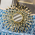 Зеркало-солнце в раме из металла с золотыми с лучами Rays of Peace варинант исполнения - 3 | Loft Concept в Нижнем Новгороде