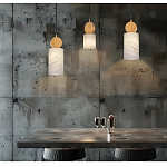 Подвесной светильник светодиодный с цилиндрическим плафоном Stone Helios варинант исполнения - 2 | Loft Concept в Нижнем Новгороде