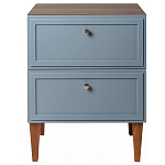 Тумба прикроватная серая из массива бука с 2-мя ящиками Wenge Light варинант исполнения - 2 | Loft Concept в Нижнем Новгороде