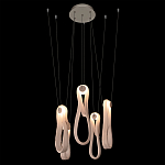 Подвесной светильник белого цвета с 6-ю изогнутыми плафонами Flow Loop варинант исполнения - 5 | Loft Concept в Нижнем Новгороде