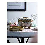 Блюдо фарфоровое с бронзовой ручкой Paradise Dish with Handle варинант исполнения - 2 | Loft Concept в Нижнем Новгороде