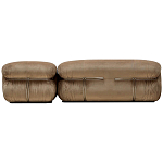 Дизайнерский угловой диван с велюровой светло-коричневой обивкой Fosse Sofa варинант исполнения - 4 | Loft Concept в Нижнем Новгороде