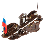 Настольный письменный набор с часами из природного камня обсидиана Competent Leader варинант исполнения - 2 | Loft Concept в Нижнем Новгороде