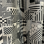 Мебельная ткань Шенилл черно-белый принт 280 см T3-44 варинант исполнения - 1 | Loft Concept в Нижнем Новгороде