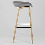 Барный стул на ножках из натурального дерева Boras Grey варинант исполнения - 2 | Loft Concept в Нижнем Новгороде