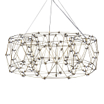 Люстра с тонкой металлической конструкцией цвета золото Quasar варинант исполнения - 2 | Loft Concept в Нижнем Новгороде