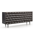 Дизайнерский комод чёрный с фактурным фасадом Billy варинант исполнения - 1 | Loft Concept в Нижнем Новгороде