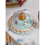 Шкатулка с крышкой из голубого фарфора с риунком птиц и цветов Blue Garden варинант исполнения - 5 | Loft Concept в Нижнем Новгороде