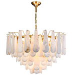 Люстра с мраморными подвесками в форме капель Marble square варинант исполнения - 1 | Loft Concept в Нижнем Новгороде