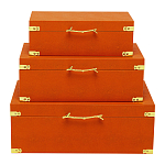 Комплект оранжевых чемоданов Golden Twigs варинант исполнения - 1 | Loft Concept в Нижнем Новгороде