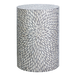 Столик с инкрустацией с перламутровым узором Flower Grey варинант исполнения - 1 | Loft Concept в Нижнем Новгороде