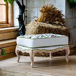 Банкетка золотистая из натурального бука с изображением птиц и цветов Blooming Birds варинант исполнения - 2 | Loft Concept в Нижнем Новгороде