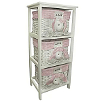 Стеллаж для детской с животными с плетенными корзинами Cute Elephant варинант исполнения - 1 | Loft Concept в Нижнем Новгороде