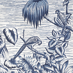 Обои ручная роспись Le Brésil Mer Bleue варинант исполнения - 1 | Loft Concept в Нижнем Новгороде