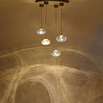 Подвесной светильник с прозрачным стеклянным плафоном округлой формы Effervia  варинант исполнения - 5 | Loft Concept в Нижнем Новгороде