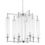 Люстра с 8-ю прозрачными цилиндрическими плафонами Jeanette варинант исполнения - 1 | Loft Concept в Нижнем Новгороде