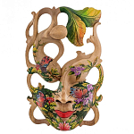 Маска деревянная резная расписная Tropical Paradise варинант исполнения - 2 | Loft Concept в Нижнем Новгороде