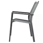 Стул темно-серый с высокой плетеной спинкой и сиденьем Braided Strength варинант исполнения - 5 | Loft Concept в Нижнем Новгороде