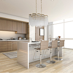 Люстра прямоугольная на цепях с прозрачными трубками и волнистым краем Nembus варинант исполнения - 13 | Loft Concept в Нижнем Новгороде