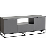 ТВ-тумба цвета графит с  2-мя дверцами и ящиком Strict Lines варинант исполнения - 1 | Loft Concept в Нижнем Новгороде