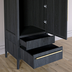Узкий Шкаф Primo с 2 выдвижными ящиками Черный дуб варинант исполнения - 5 | Loft Concept в Нижнем Новгороде