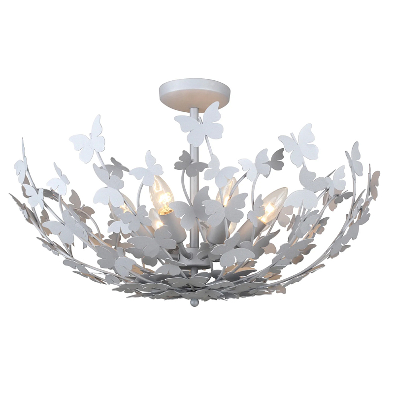 Потолочный светильник с абажуром оформленным в виде стаи бабочек Eternal Butterflies Серебряный Золотой в Нижнем Новгороде | Loft Concept 