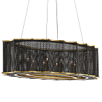 Люстра овальная в сочетании черного и золотого цвета Mesh Lighting варинант исполнения - 2 | Loft Concept в Нижнем Новгороде