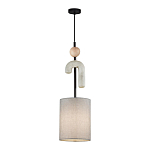 Подвесной светильник с серым тканевым плафоном Flourish варинант исполнения - 2 | Loft Concept в Нижнем Новгороде