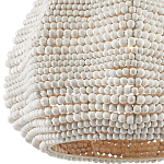 Подвесной светильник в форме купола с декором из круглых деревянных бусин White Wooden Beads Chandelier варинант исполнения - 1 | Loft Concept в Нижнем Новгороде