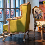 Кресло из натурального бука бежевое с изображением птиц и цветов Beige Green Chinoiserie Garden Armchair варинант исполнения - 7 | Loft Concept в Нижнем Новгороде