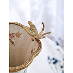 Ваза голубого цвета из фарфора с цветочным рисунком и бронзовой стрекозой Blue Garden варинант исполнения - 8 | Loft Concept в Нижнем Новгороде